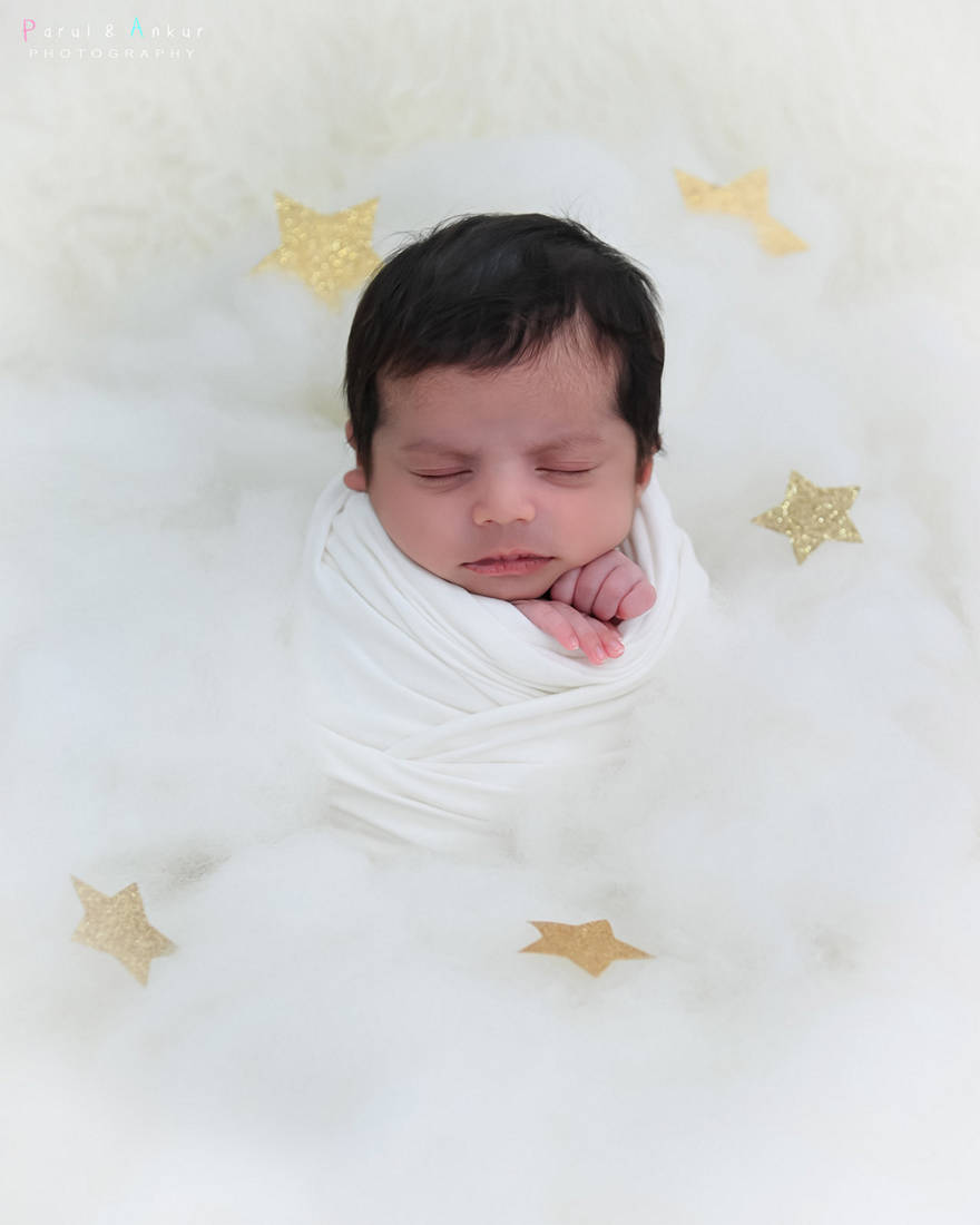 Newborn Shoot Swaddling Samples Parul and Ankur Photography