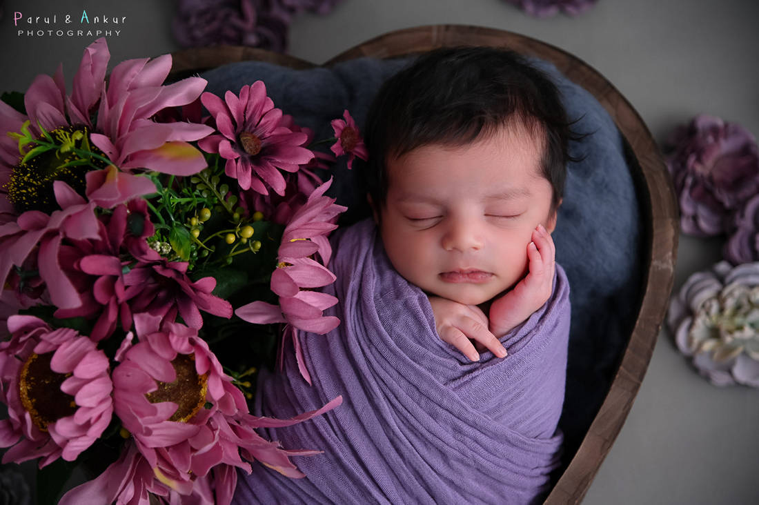 Newborn Shoot Swaddling Samples Parul and Ankur Photography